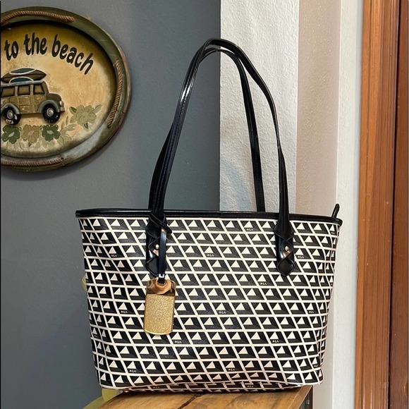 Ralph Lauren Handbags - Ralph Lauren Black & Tan Tote Shoulder Bag, Purse,hand bag